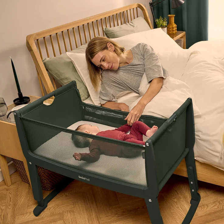 SnuzPod Studio Co-sleeper - Berlin Green Grün dunk – Bild 4