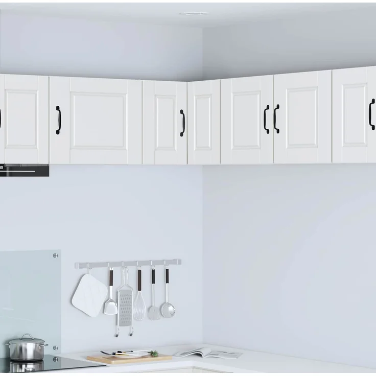 vidaXL Wand-Eckschrank PORTO Weiß 57 x 57 x 40 cm Holzwerkstoff 885305 – Bild 1