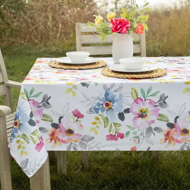 Benson Mills Auslaufsichere Stofftischdecke für Frühling/Sommer/Party/Picknick, rechteckig, 152,4x304,8 cm