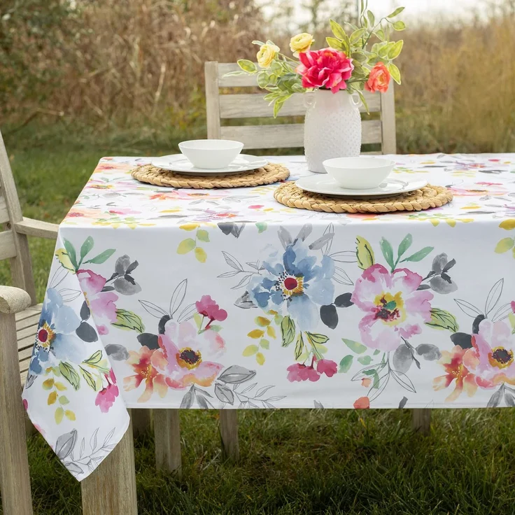 Benson Mills Auslaufsichere Stofftischdecke für Frühling/Sommer/Party/Picknick, rechteckig, 152,4x304,8 cm