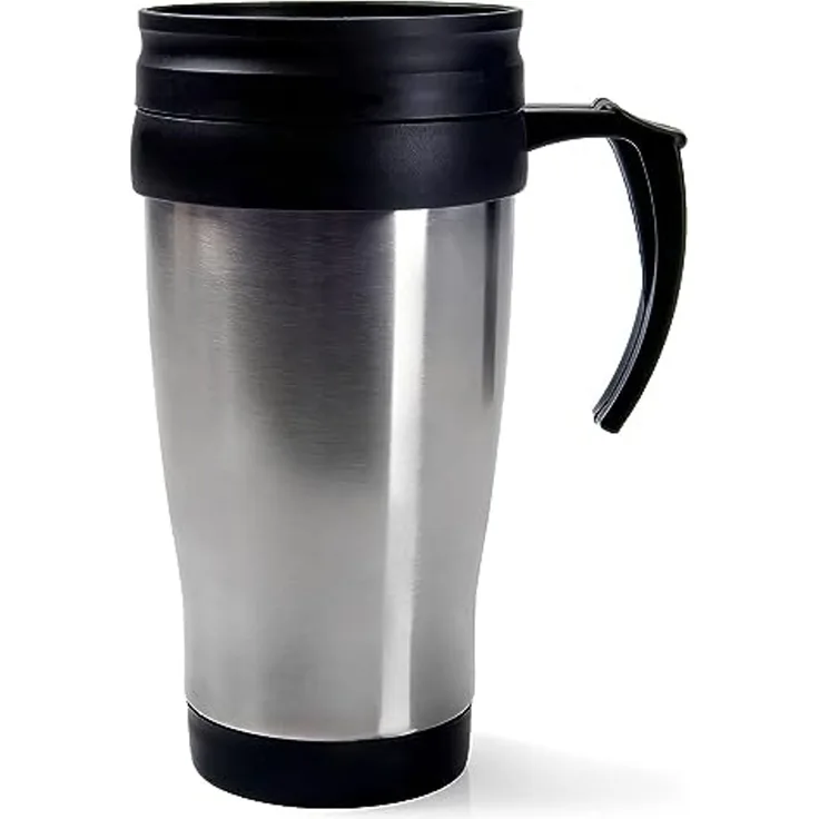 Goods+Gadgets Thermobecher Thermobecher Coffee to Go 400 ml – Edelstahl Isolierbecher mit Deckel, To-Go Mehrweg Iso-Tasse Kaffeebecher