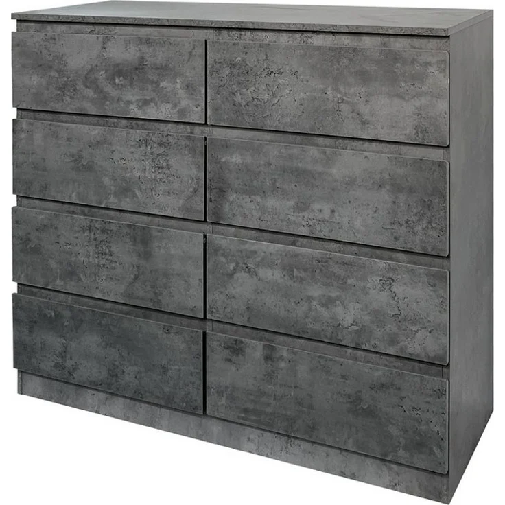 HTI-Living Kommode Kommode 8 grifflose Schubladen Thekla Beton (Stück, 1 St, 1 Kommode), Sideboard – Bild 1