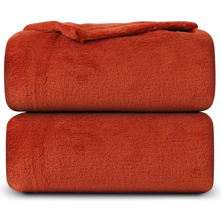 Kuscheldecke Mikrofaser Flausch 220x240cm - Terrabraun (R) – Bild 1