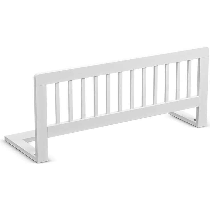 CADANI Kinder Bettgitter Baby Bettschutzgitter klappbarer Rausfallschutz aus Massivholz für Elternbett und Kinderbett weiß 90x40 cm