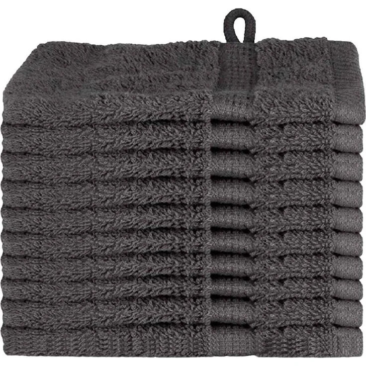 vidaXL Gästetuch SOLUND 10 Stk. Anthrazit 15 x 21 cm 550 gsm 137146 – Bild 2