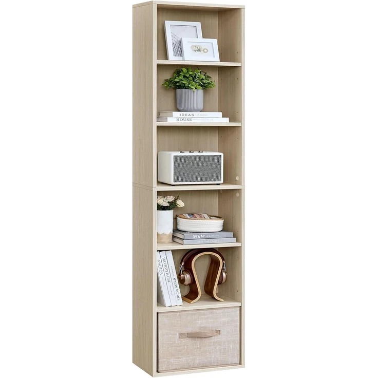 VASAGLE Bücherregal, 6-stöckiges Regal, offenes Aufbewahrungsregal, Standregal, 24 x 40 x 178,5 cm – Bild 1