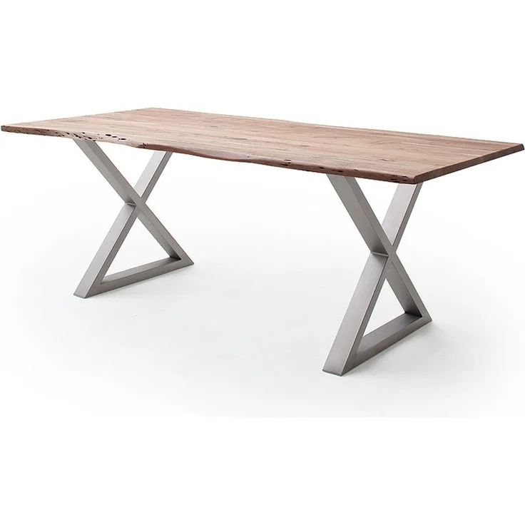 Baumkantentisch >Calabria< in Akazie natur lackiert - 160x76,5x90 (BxHxT) – Bild 2