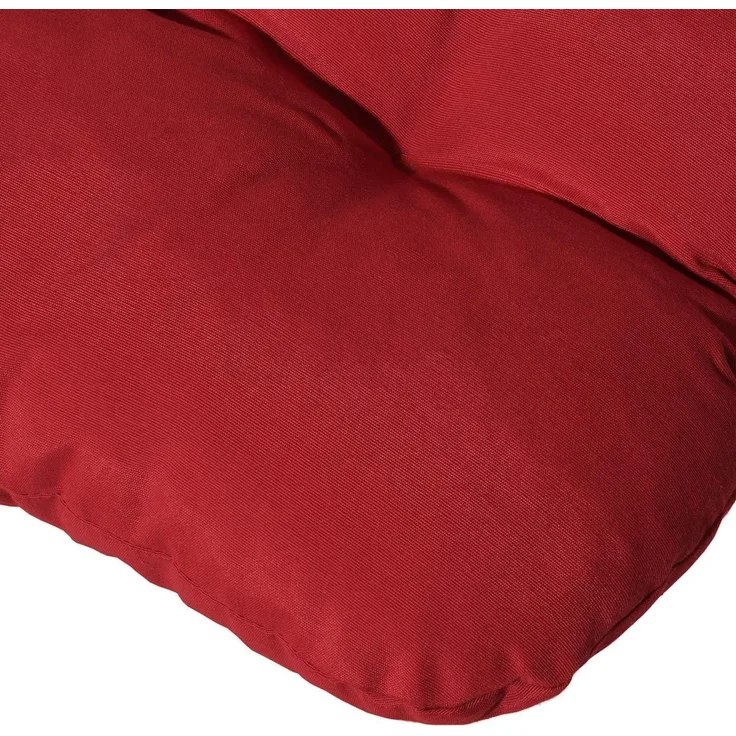 Beautissu Polsterauflage Bequeme Liegenauflage Deckchair, 200x50x8 cm, Rot, Gartenliege Auflage mit Schaumflockenfüllung – Polster für Liegestuhl