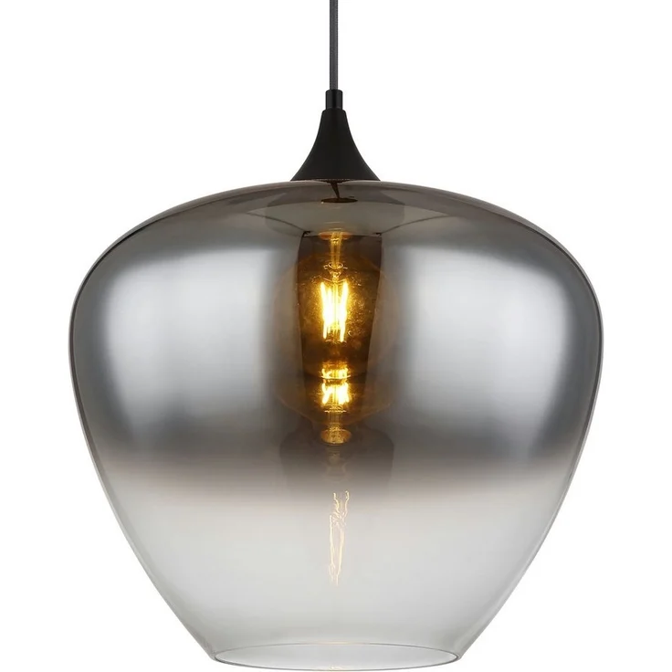 GLOBO LIGHTING Hängeleuchte MAXY, ohne Leuchtmittel, Hängelampe Glas rauchfarben klar verlaufend Esszimmer Esstisch – Bild 3