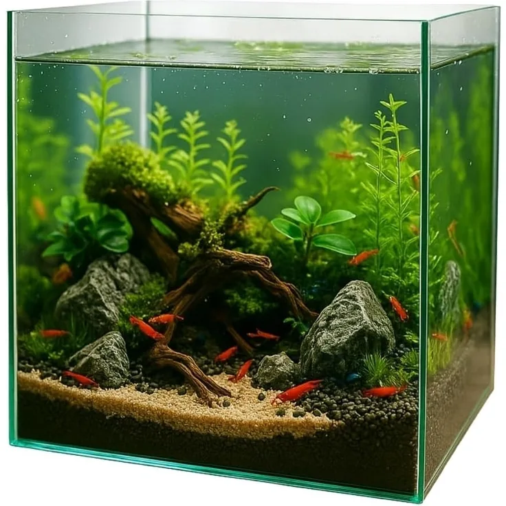 GarPet Aquarium Würfel Aquarium Cube 30x30x30 cm Becken Glasbecken 30 Glasaquarium