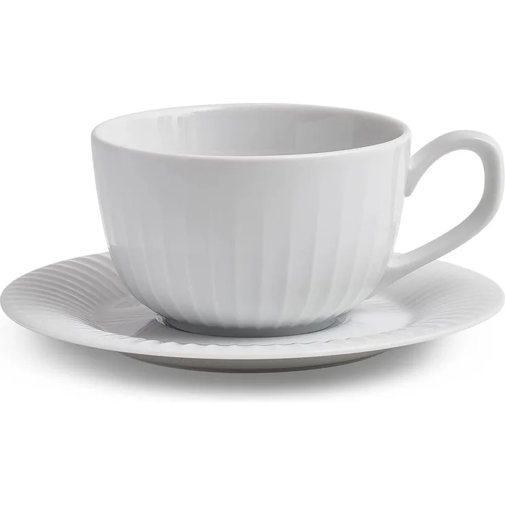 Kähler Hammershøi Tasse mit Untertasse 25 cl white