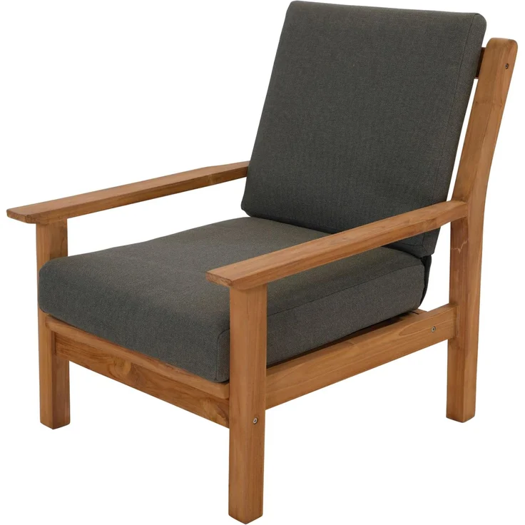 Loungestuhl Teak, inkl. Kissen