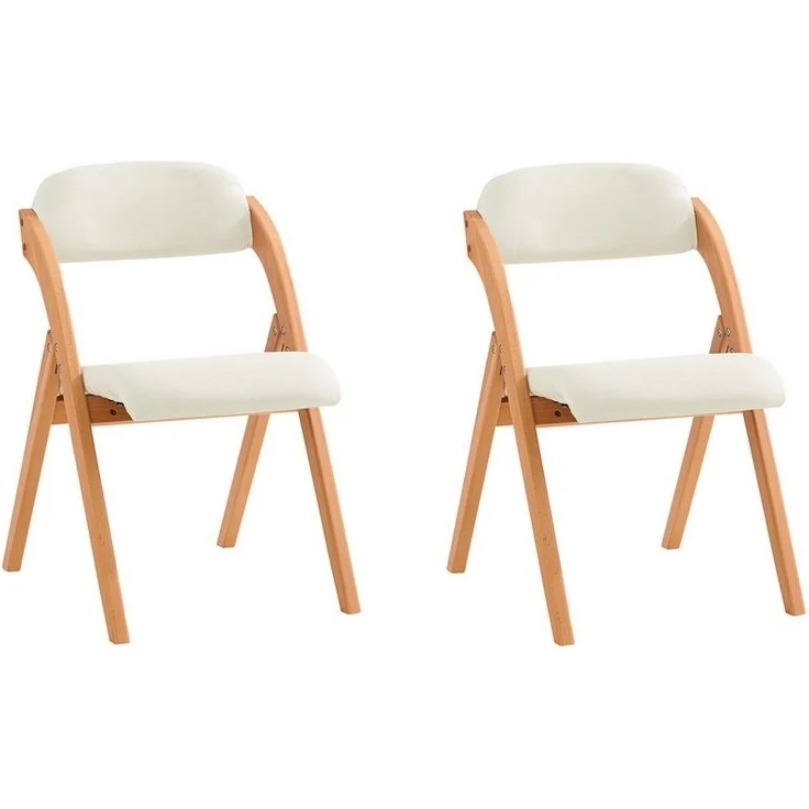 SoBuy Klappstuhl DE-FST92, Esszimmerstuhl Ergonomisch, faltbar, Küche Balkon Büro, Klappstuhl Küchenstuhl mit Rückenlehne, Campingstuhl, Holzstuhl – Bild 1