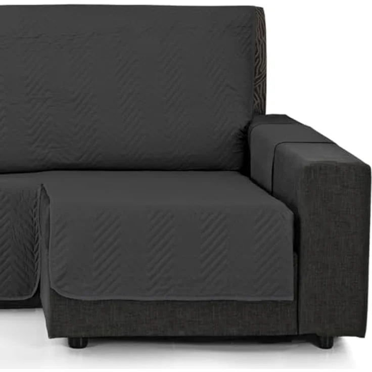 Martina Home Bezug für Chaiselongue, gepolstert, Milano, 280, Schwarz – Bild 1
