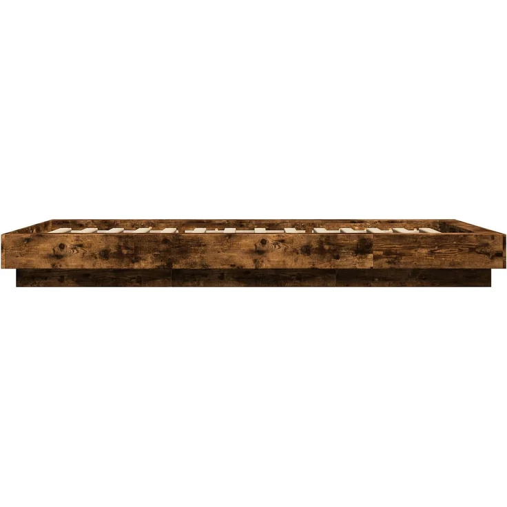 vidaXL Bodenbettgestell Geräucherte Eiche 80 x 210 cm Holzwerkstoff 3429701 – Bild 5