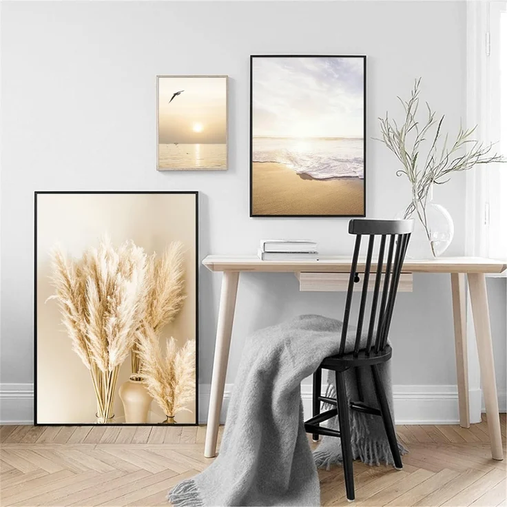 3er Poster Set Sonnenuntergang Strand Wandbilder ohne Rahmen 40x50cm – Bild 2