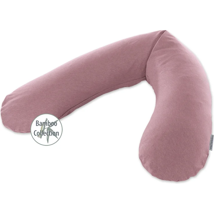 Theraline Stillkissen 190cm inkl. Bezug Melange rosenholz Mikroperlenfüllung – Bild 1