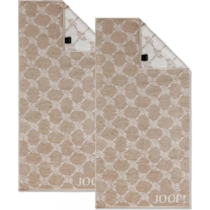 JOOP! Handtuch 2 Stück Joop! Handtuch Cornflower 1611-30 Sand 50x100, Walkfrottier (2-St), 100% Baumwolle – Bild 1