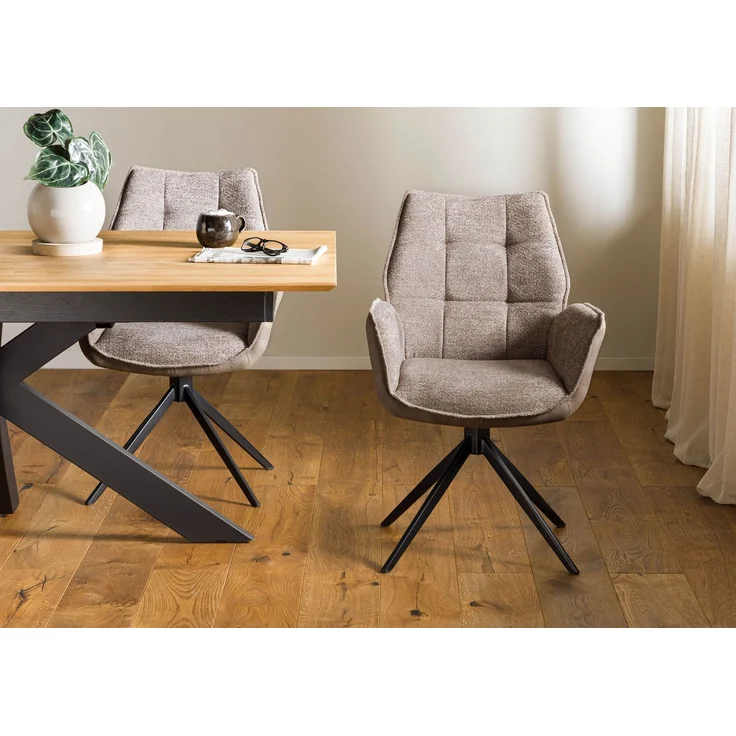 Drehstuhl 61x61x89 braun / braun HENRI #100 – Bild 3