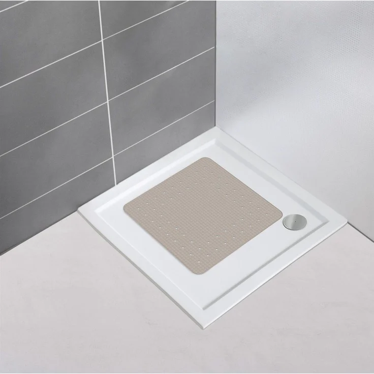 WENKO Duschmatte, Höhe 54 mm, für Badezimmer geeignet, angenehme Trittkomfort, quadratisch, Badematte – Bild 2