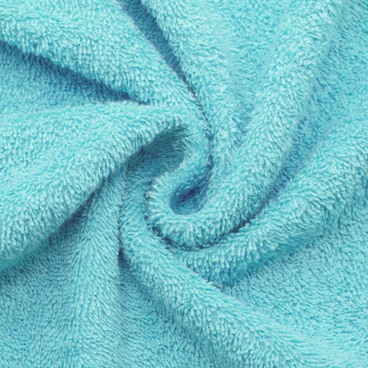 ZOLLNER Duschtücher 2er Set, 70x140 cm, azur-blau, Baumwolle – Bild 3