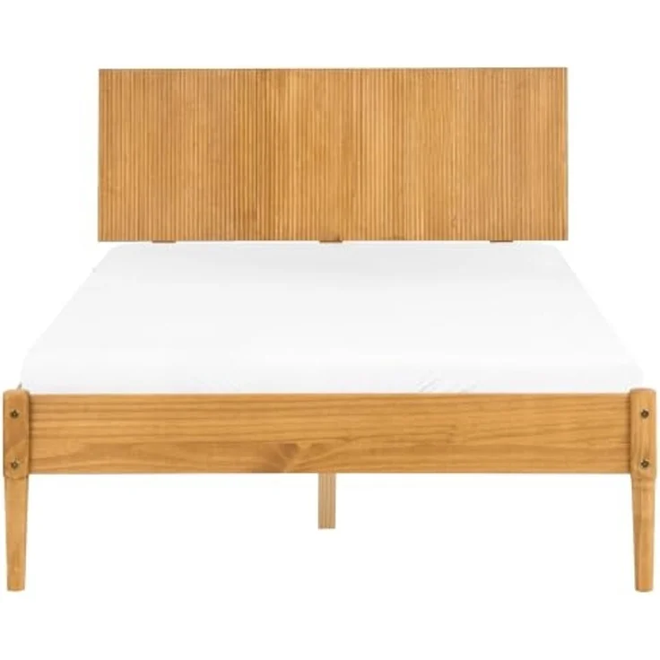 Schlafzimmer Set Kiefernholz AMBAZAC 120 x 200 cm Hellbraun – Bild 5