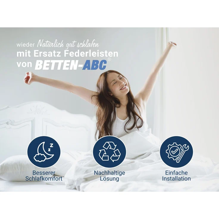 Ersatz Federholzleisten aus Schichtholz im 5er Set passend für viele gängige Lattenroste, Länge: Für 90 cm (880 mm), Breite / Farbe: 24 mm / Natur – Bild 5