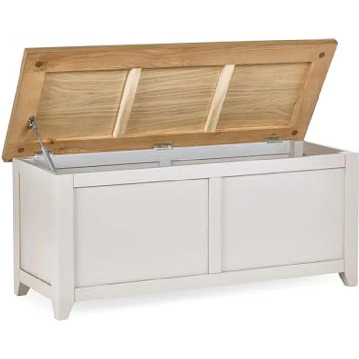 Julian Bowen Richmond Aufbewahrungsbank, Holzwerkstoff, Elefantengrau, 45 x 105 x 40 cm – Bild 4