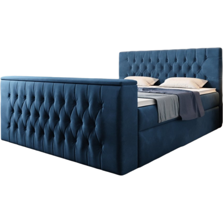 Luxusbetten24 Boxspringbett Velano, mit TV Lift und Stauraum