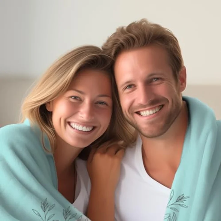 Wohndecke Lieblingsplatz 150x200 cm, weich und kuschelig, passend zur Bettwäsche, MTOnlinehandel, Fleece-Decke Sofadecke Überwurf Plaid in mint, Geschenk für Frauen – Bild 7