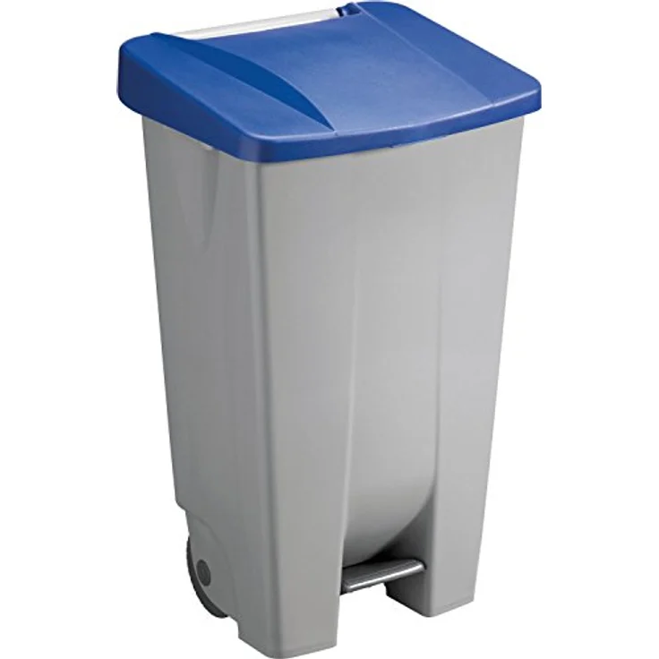 Sunware Tret-Abfallbehälter "the step chief", 120L, blau, mit rutschfestem Fußpedal und Rollen, für Küche und medizinischen Bereich – Bild 1