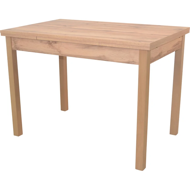 Moderne Eckbankgruppe in Eichedekor, Schenkel 150 x 182 cm, Auszugstisch, Kunstleder beige – Bild 7