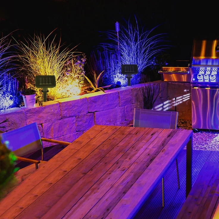 Globo LED Solar Lichtschlauch für Außen mit RGB Beleuchtung, Länge 4,9 Meter – Bild 4