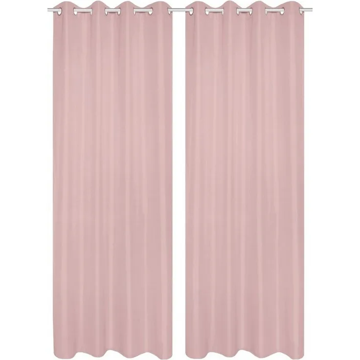HOME WOHNIDEEN Vorhang 53350 Ösenschal doppelpack ATLANTIK, blickdicht, 235x140 cm (2 St), Ösen, blickdicht, 100% Polyester