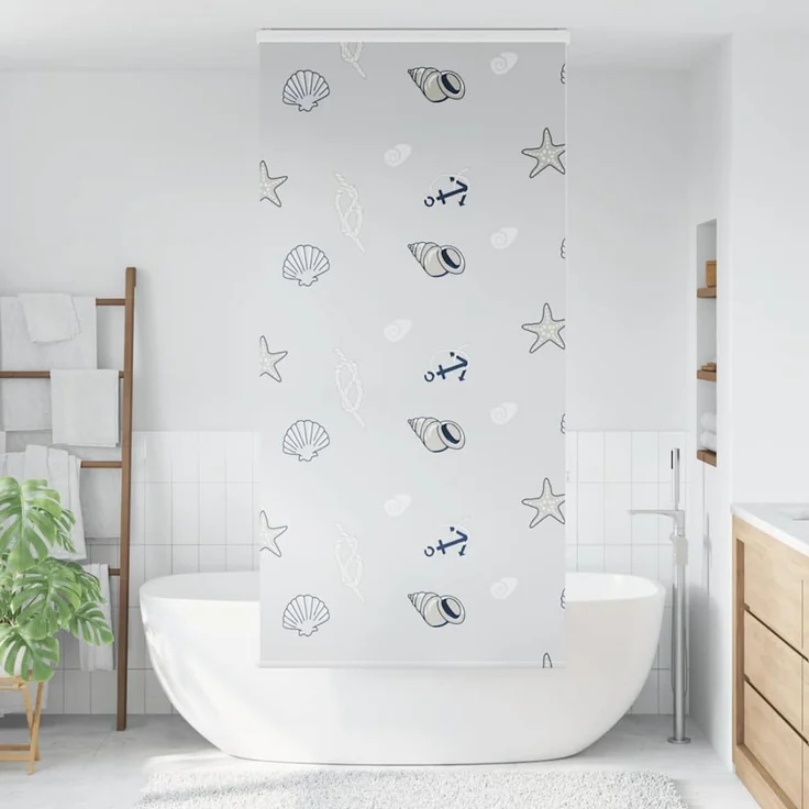vidaXL Duschrollo mit Kassette 90x240 cm Stoffbreite 86 cm 4015011 – Bild 2