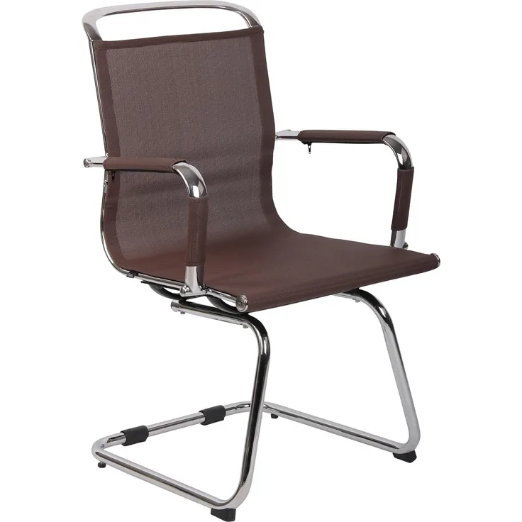 CLP Besucherstuhl Barnet Mesh mit Freischwinger Gestell - Farbe:braun