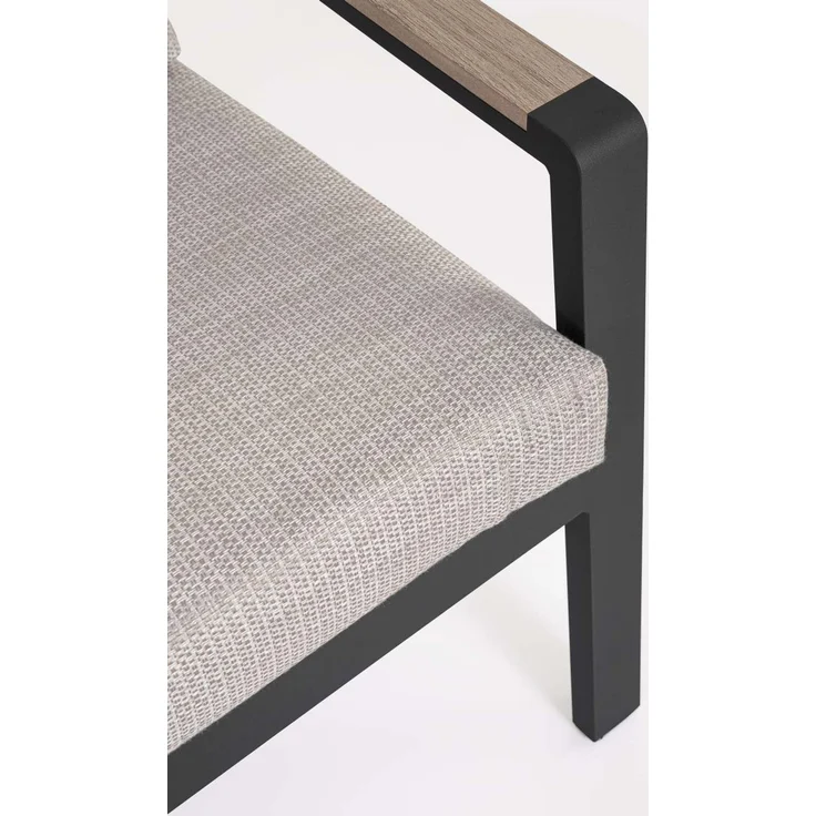 Garten-Set Elna 4er Gruppe aus Aluminium, modern gepolstert, anthrazit, inkl. Kissen – Bild 6