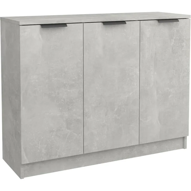 Sideboard, Kommode Betongrau 90,5x30x70 cm Holzwerkstoff