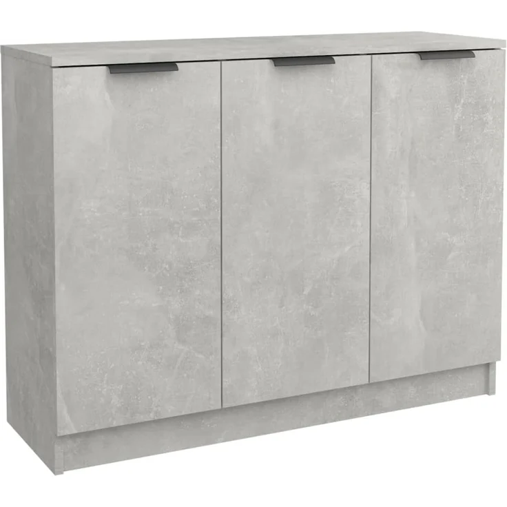 Sideboard, Kommode Betongrau 90,5x30x70 cm Holzwerkstoff – Bild 1