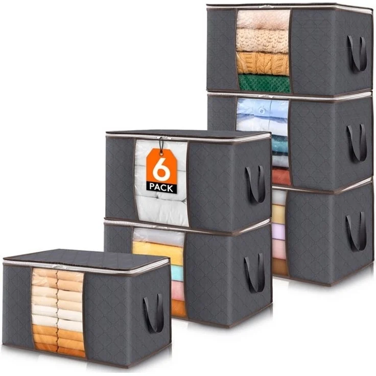 Lifewit Aufbewahrungsdose Aufbewahrungsbox mit Deckel, Kleiderschrank Organizer (6 St) – Bild 4