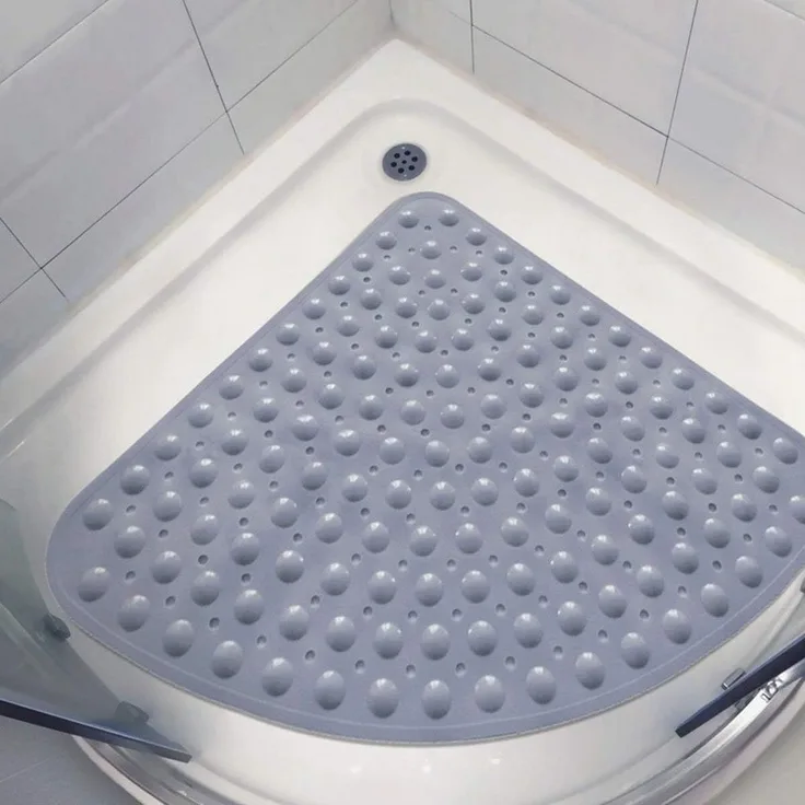 genialo Duschmatte ca 55 x 55 cm, rutschhemmende Badezimmer Matte mit strukturierter Noppen-Oberfläche, grau