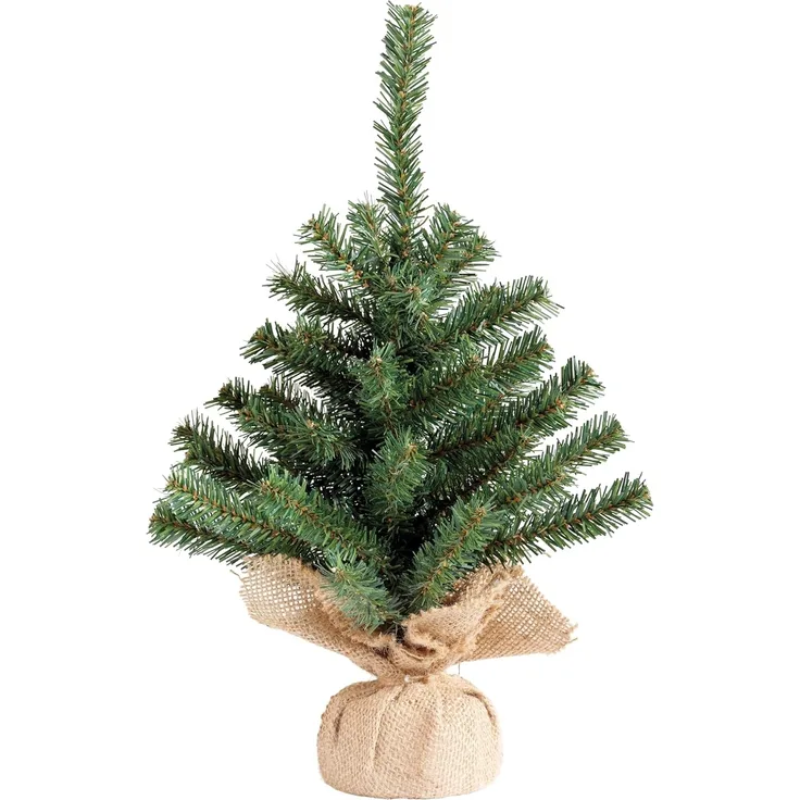 Künstlicher Weihnachtsbaum im Jutesack 35 cm Tannenbaum Christbaum Dekobaum
