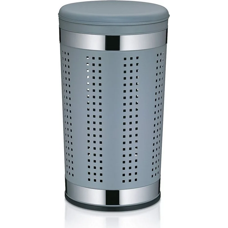 Sitz-Wäschebox 'SEVILLA' mit Sitzkissen, hellgrau matt, 60,5 x 35 x 35 cm – Bild 4