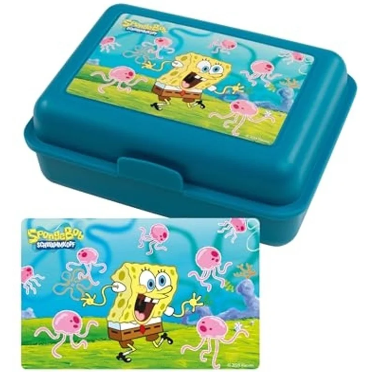 United Labels® Lunchbox Spongebob Schwammkopf Brotdose Quallen Jellyfish Lunchbox Trennwand, Kunststoff (PP) – Bild 1