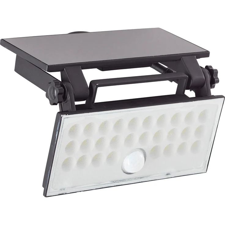 Brilliant LED Außen-Wandleuchte Luton Außenlampe Solar, 19 cm, 1000 lm, 4100 K, schwenkbar, schwarz – Bild 6