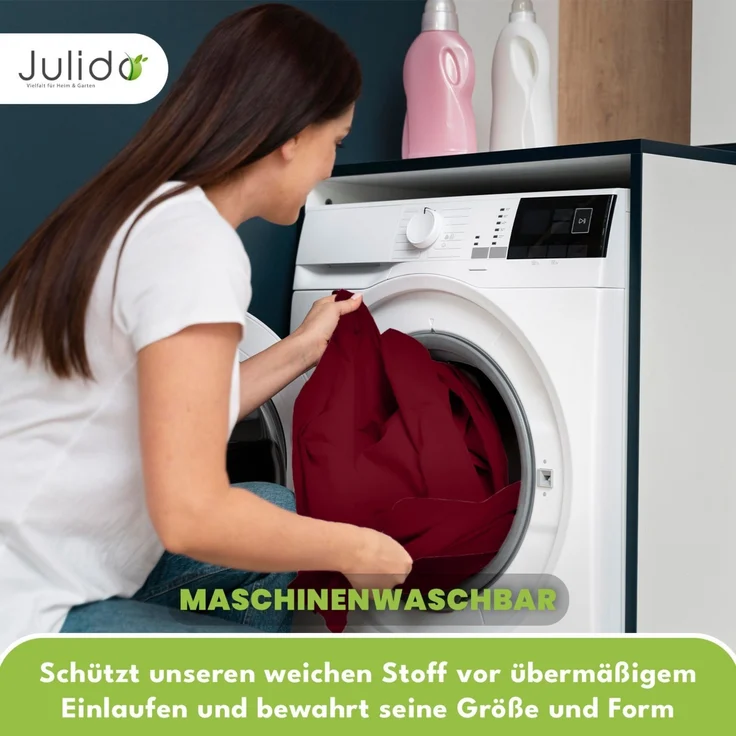Jersey Spannbettlaken 140-160x200 100%Baumwolle weich bügelfrei komfort Bordeaux – Bild 7