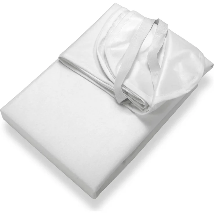 Sleezzz Vital wasserdichter Molton Matratzenschutz Fixspann 140 x 200 cm, Matratzenschoner aus 100% Baumwolle in weiß – Bild 5