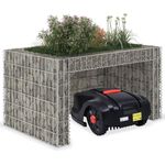 Rasenmäher-Garage mit Hochbeet 110x80x60 cm Stahldraht