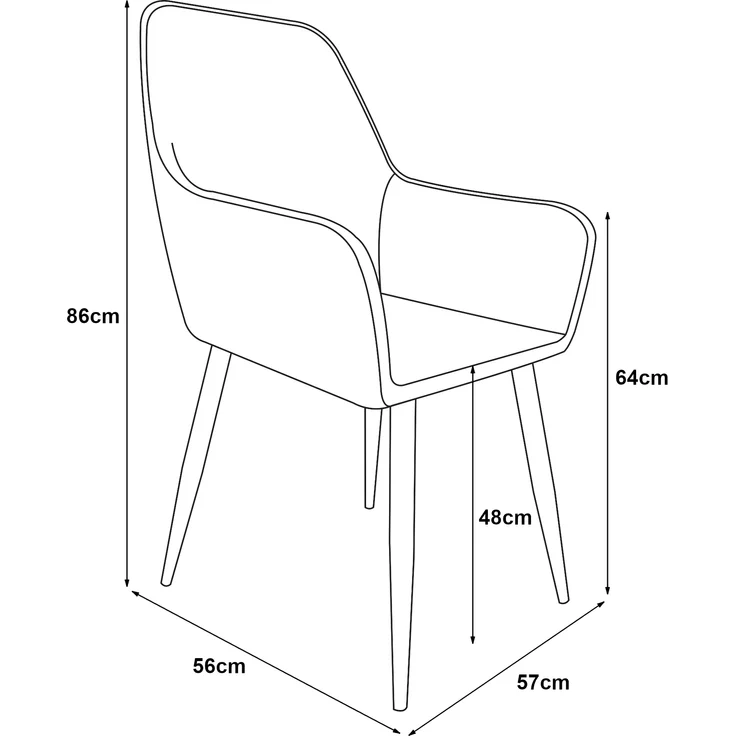 Esszimmerstuhl Hollola 4er Set Dunkelgrau [en. casa] – Bild 5