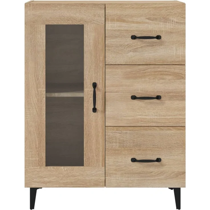 Sideboard, Kommode Sonoma-Eiche 69,5 x 34 x 90 cm Holzwerkstoff – Bild 6